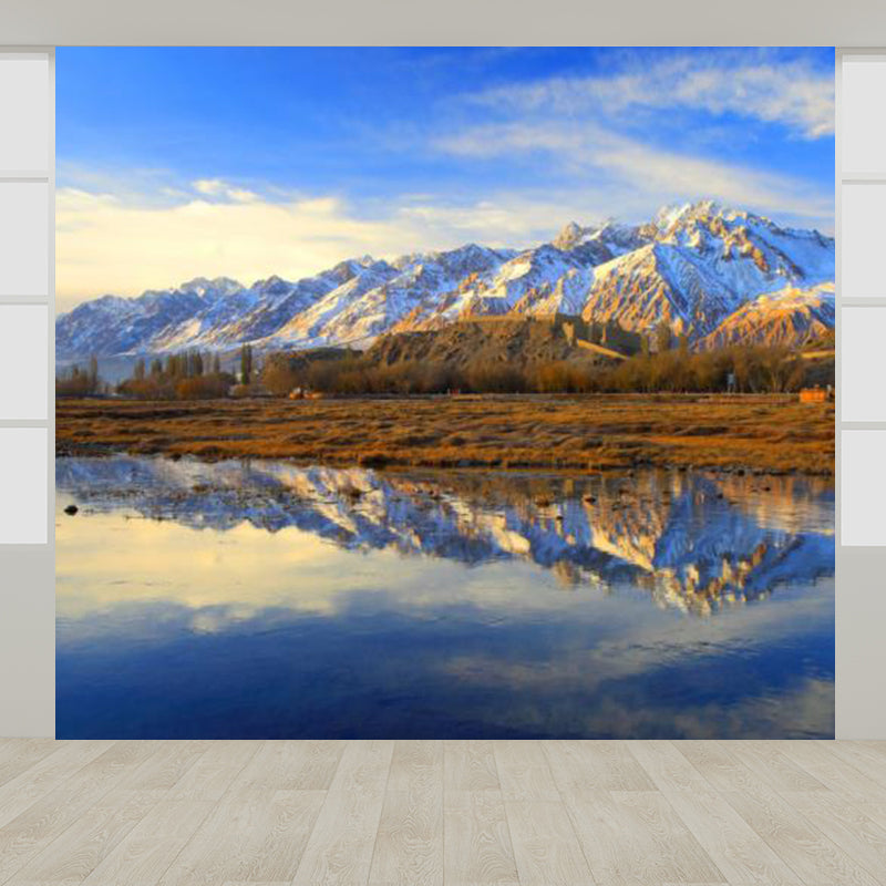 Pastel Color Varied Sky Mural Decal Stain-Proof Contemporary Interior Room Wall Decor Blue Clearhalo 'Wall Decor' 'Wall Mural' 1784433