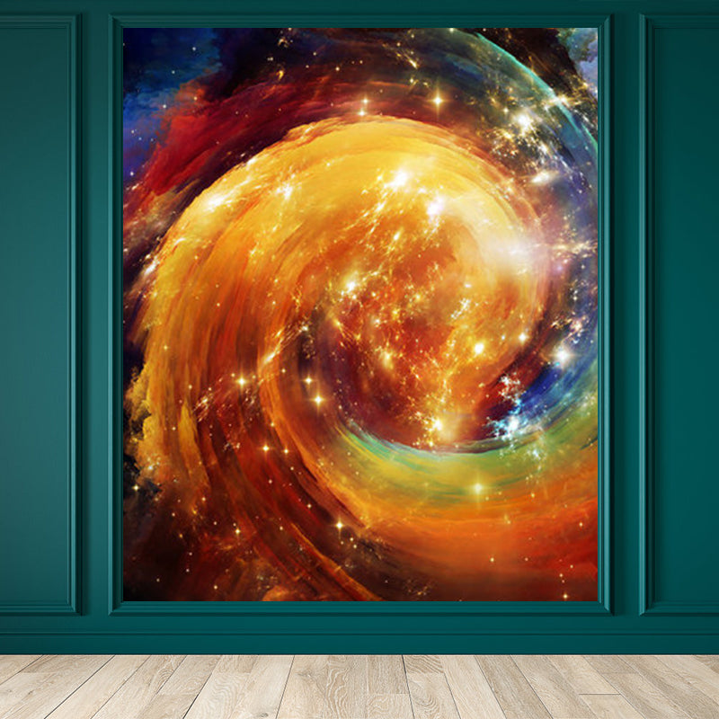 Pastel Color Varied Sky Mural Decal Stain-Proof Contemporary Interior Room Wall Decor Orange Clearhalo 'Wall Decor' 'Wall Mural' 1784443