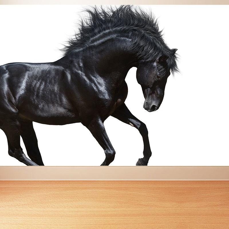 Extra Large Steed Mural Soft Color Non-Woven Wall Art for Home Decor, Custom Printed Clearhalo 'Wall Decor' 'Wall Mural' 1784500
