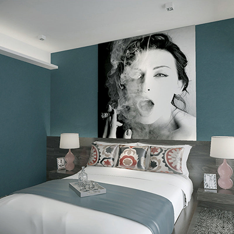 Stain-Resistant Non-Pasted Plain Color Non-Woven Wallpaper with Lightness Blue Clearhalo 'Modern wall decor' 'Modern' 'Wallpaper' Wall Decor' 1784533