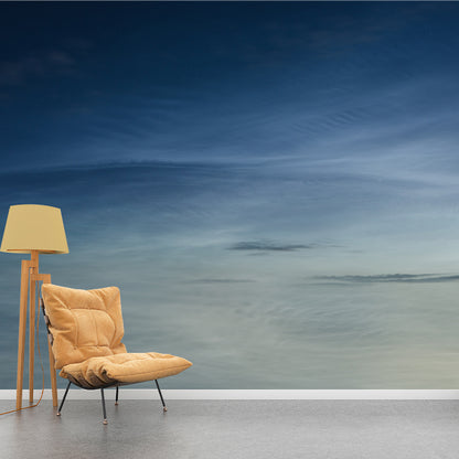 Blue Sky and Cloud Mural Wallpaper Waterproofing Minimalist Living Room Wall Covering Blue Clearhalo 'Wall Decor' 'Wall Mural' 1784560