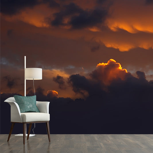 Photo-Print Evening Glow Mural Large Size Wall Covering for Hallway, Made to Measure Clearhalo 'Wall Decor' 'Wall Mural' 1784567