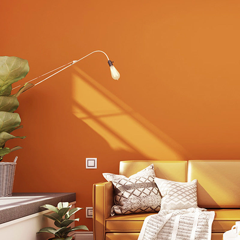 Water-Resistant Pure Color Waterproof Non-Pasted Wallpaper, 20.5"W x 33'L Orange Clearhalo 'Modern wall decor' 'Modern' 'Wallpaper' Wall Decor' 1784606