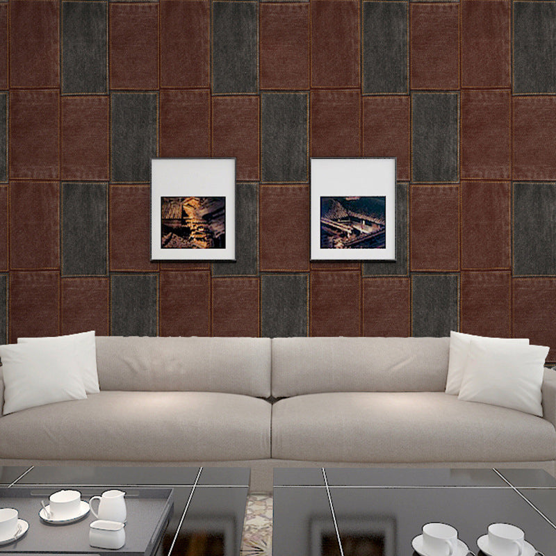 Water-Resistant Non-Pasted Bricks of Vertical Rectangle PVC Wallpaper Brown Clearhalo 'Industrial wall decor' 'Industrial' 'Wallpaper' Wall Decor' 1784668