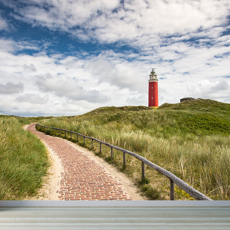 Stain-Proof Beacon Wall Mural Non-Woven Textured Nautical Wall Decor for Guest Room Clearhalo 'Wall Decor' 'Wall Mural' 1784780