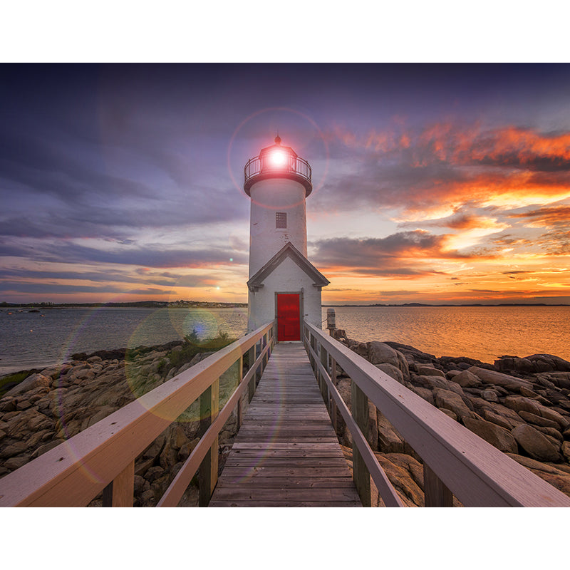 Stain-Proof Beacon Wall Mural Non-Woven Textured Nautical Wall Decor for Guest Room Clearhalo 'Wall Decor' 'Wall Mural' 1784802