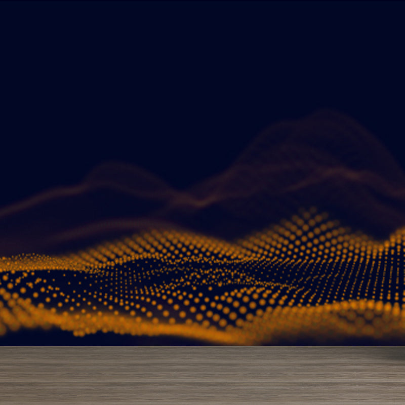 Futuristic Abstract Graphic Mural for Boys Bedroom Customised Wall Covering in Soft Color Clearhalo 'Wall Decor' 'Wall Mural' 1784810