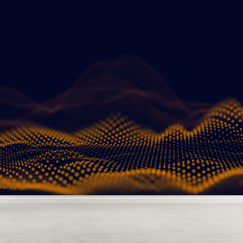 Futuristic Abstract Graphic Mural for Boys Bedroom Customised Wall Covering in Soft Color Clearhalo 'Wall Decor' 'Wall Mural' 1784811