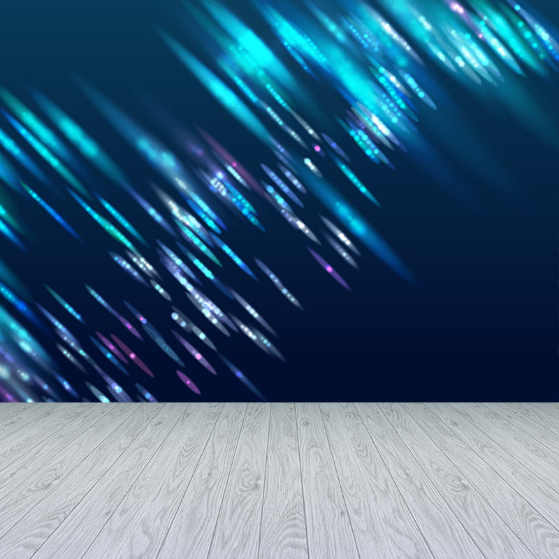 Futuristic Abstract Graphic Mural for Boys Bedroom Customised Wall Covering in Soft Color Clearhalo 'Wall Decor' 'Wall Mural' 1784820