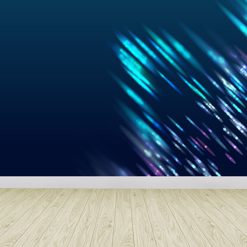 Futuristic Abstract Graphic Mural for Boys Bedroom Customised Wall Covering in Soft Color Clearhalo 'Wall Decor' 'Wall Mural' 1784821