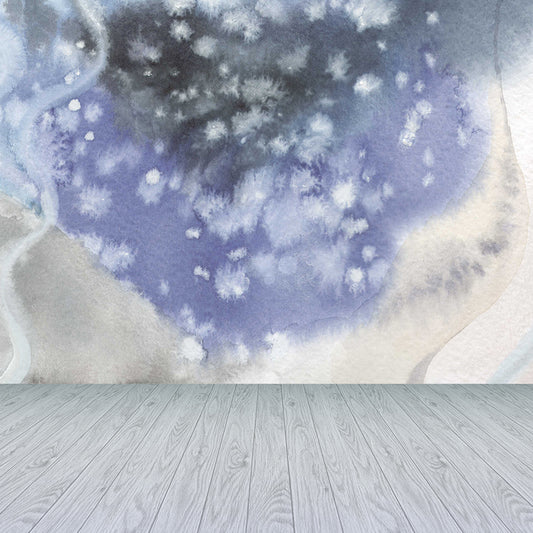 Light Color Abstract Graphic Mural Stain Resistant Contemporary Bathroom Wall Covering