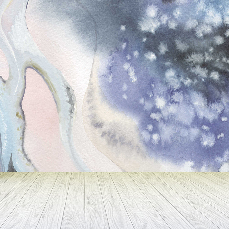 Light Color Abstract Graphic Mural Stain Resistant Contemporary Bathroom Wall Covering Clearhalo 'Wall Decor' 'Wall Mural' 1784835