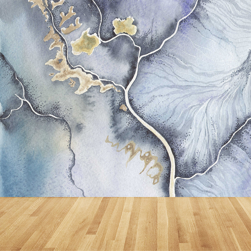 Light Color Abstract Graphic Mural Stain Resistant Contemporary Bathroom Wall Covering Grey Clearhalo 'Wall Decor' 'Wall Mural' 1784839