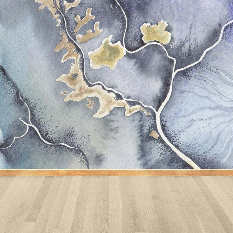 Light Color Abstract Graphic Mural Stain Resistant Contemporary Bathroom Wall Covering Clearhalo 'Wall Decor' 'Wall Mural' 1784841