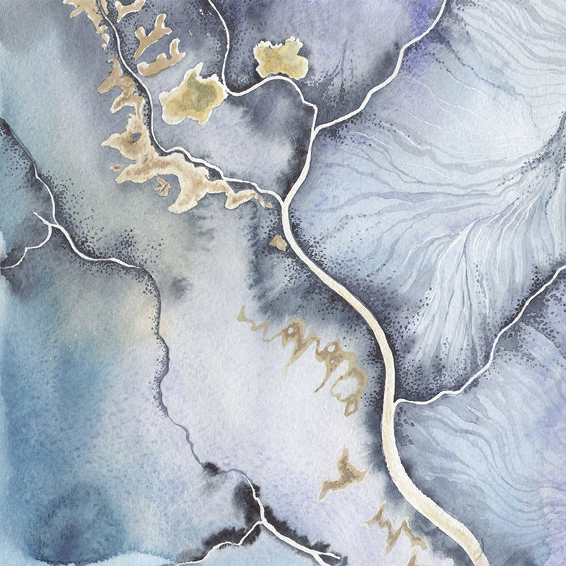 Light Color Abstract Graphic Mural Stain Resistant Contemporary Bathroom Wall Covering Clearhalo 'Wall Decor' 'Wall Mural' 1784842