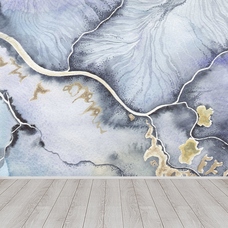 Light Color Abstract Graphic Mural Stain Resistant Contemporary Bathroom Wall Covering Light Gray Clearhalo 'Wall Decor' 'Wall Mural' 1784844