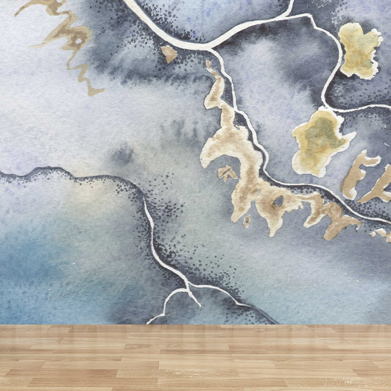 Light Color Abstract Graphic Mural Stain Resistant Contemporary Bathroom Wall Covering Clearhalo 'Wall Decor' 'Wall Mural' 1784845