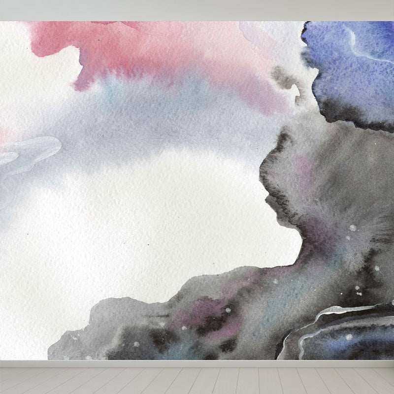 Light Color Abstract Graphic Mural Stain Resistant Contemporary Bathroom Wall Covering Clearhalo 'Wall Decor' 'Wall Mural' 1784850