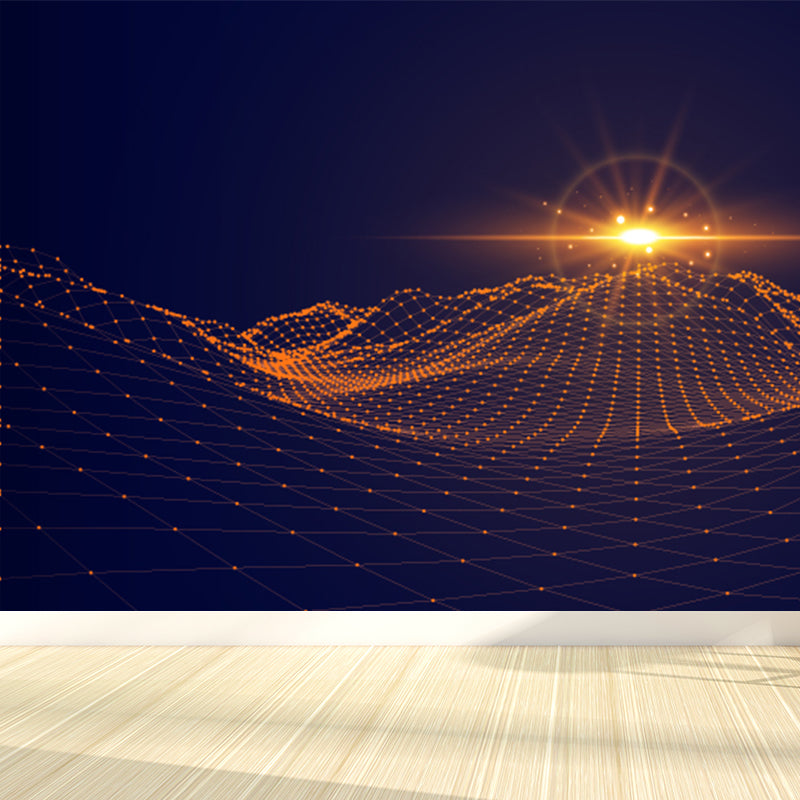 Sci-Fi Graphic Mural Non-Woven Textured Stain-Proof Soft Color Wall Art for Bedroom Clearhalo 'Wall Decor' 'Wall Mural' 1784942