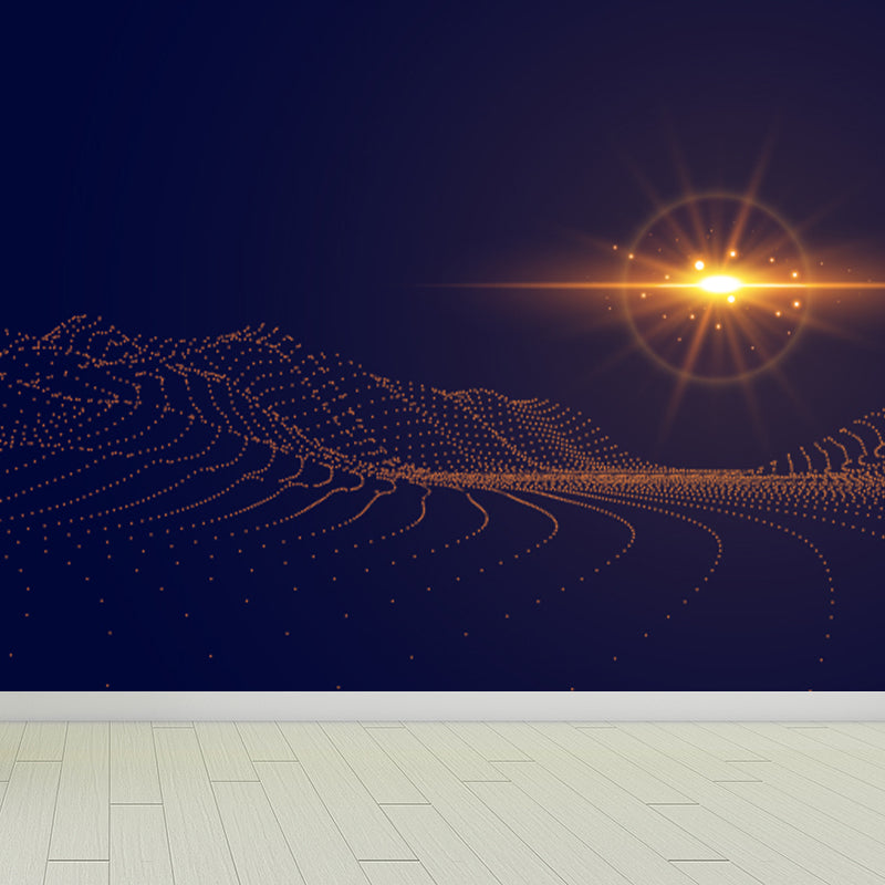 Sci-Fi Graphic Mural Non-Woven Textured Stain-Proof Soft Color Wall Art for Bedroom Clearhalo 'Wall Decor' 'Wall Mural' 1784948