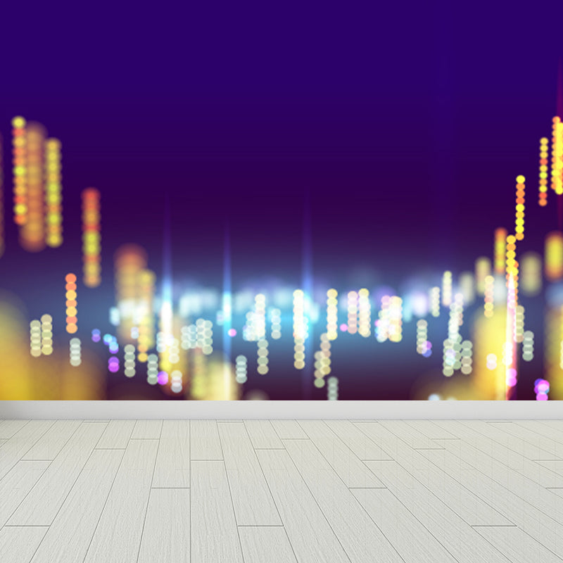 Sci-Fi Graphic Mural Non-Woven Textured Stain-Proof Soft Color Wall Art for Bedroom Yellow Clearhalo 'Wall Decor' 'Wall Mural' 1784951