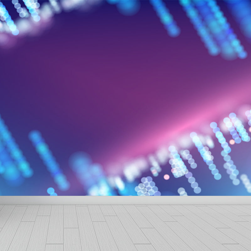 Sci-Fi Graphic Mural Non-Woven Textured Stain-Proof Soft Color Wall Art for Bedroom Purple Clearhalo 'Wall Decor' 'Wall Mural' 1784956