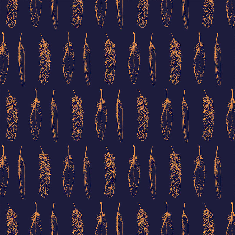 Feather Print Mural Decal Contemporary Non-Woven Textured Wall Covering in Soft Color Clearhalo 'Wall Decor' 'Wall Mural' 1785020