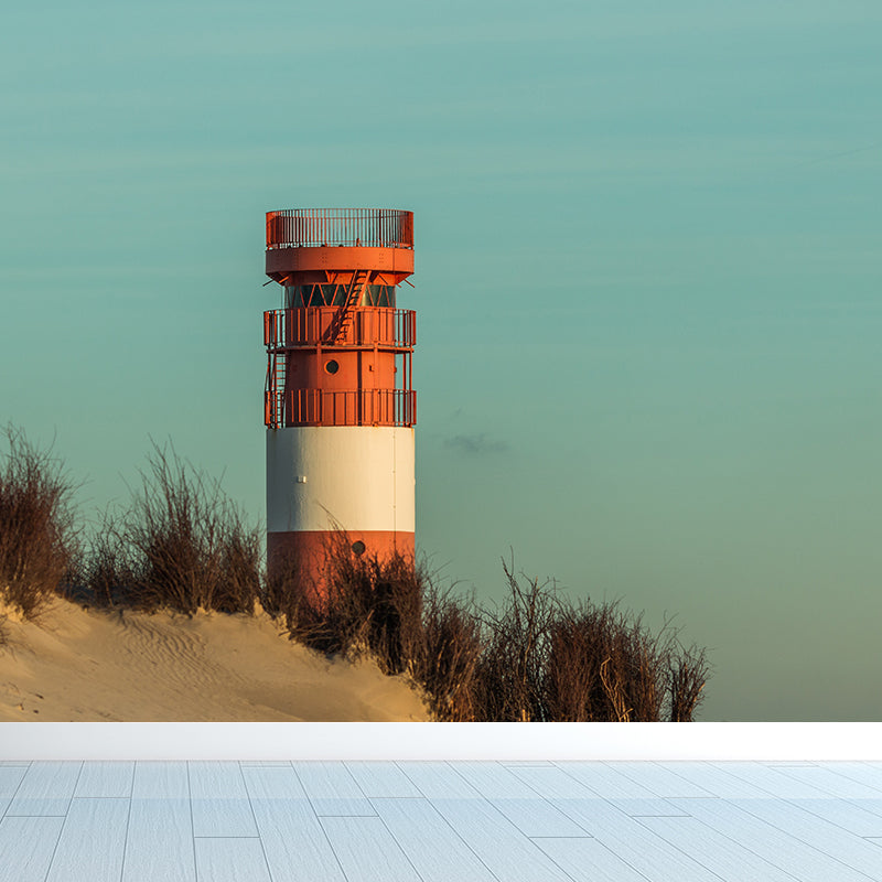 House Decor Lighthouse Mural Decal Customized Coastal Wall Covering for Living Room Clearhalo 'Wall Decor' 'Wall Mural' 1785074