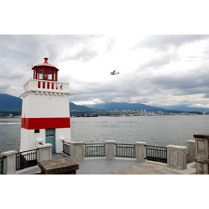 House Decor Lighthouse Mural Decal Customized Coastal Wall Covering for Living Room Clearhalo 'Wall Decor' 'Wall Mural' 1785080