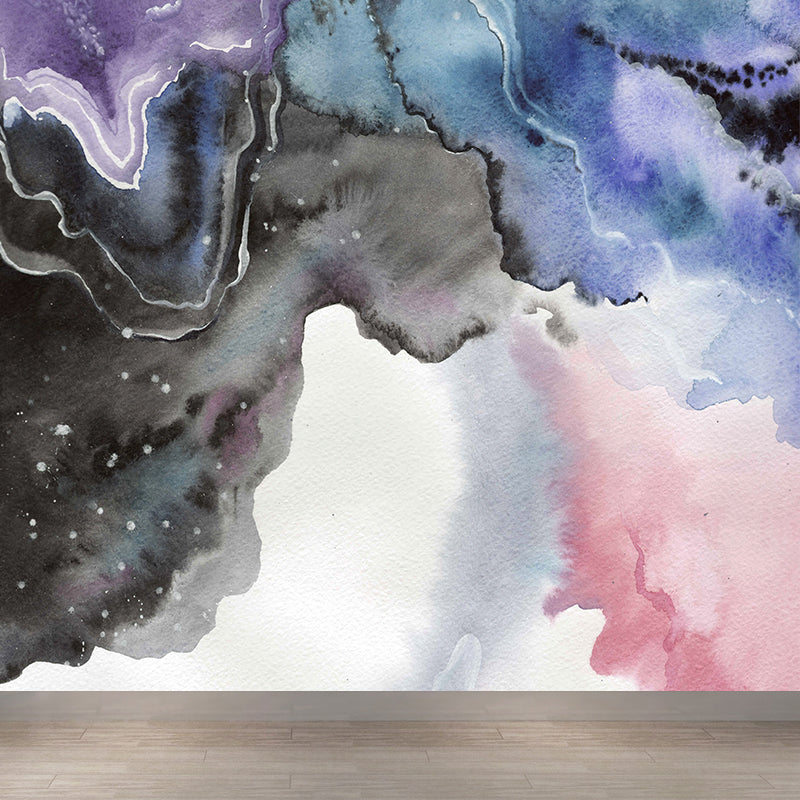 Non-Woven Decorative Wall Mural Modern Abstract Pattern Wall Covering, Custom Printed Pink Clearhalo 'Wall Decor' 'Wall Mural' 1785097