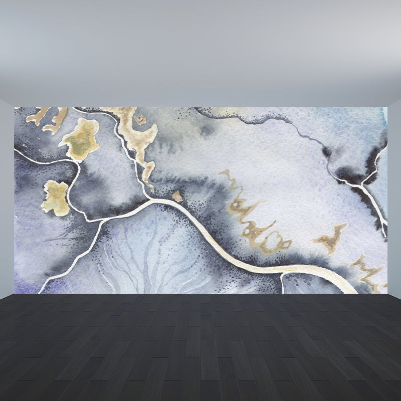 Non-Woven Decorative Wall Mural Modern Abstract Pattern Wall Covering, Custom Printed Light Gray Clearhalo 'Wall Decor' 'Wall Mural' 1785112