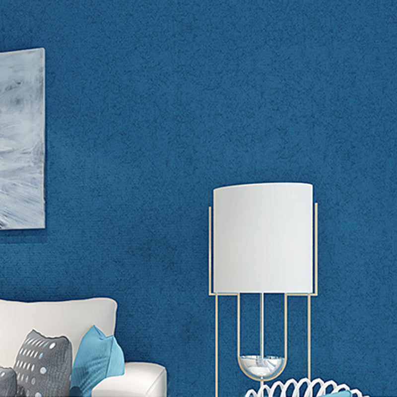 Non-Pasted 33'L x 20.5"W Scandinavian Plain Color Wallpaper for Cafe and Dress Shop Lake Blue Clearhalo 'Modern wall decor' 'Modern' 'Wallpaper' Wall Decor' 1785129