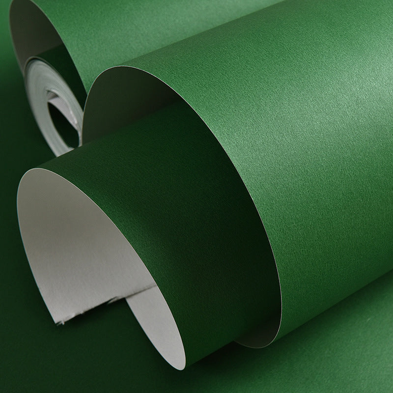 Non-Woven Wallpaper with Pure Color Design, Non-Pasted Green Clearhalo 'Modern wall decor' 'Modern' 'Wallpaper' Wall Decor' 1785196