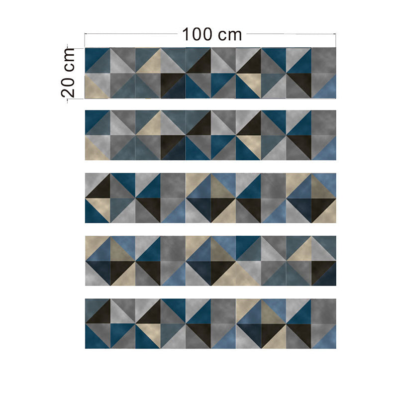 Geometrical Mosaic Tile Wallpaper Panel Boho-Chic Smooth Peel Wall Covering in Blue-Brown Clearhalo 'Wall Decor' 'Wallpaper' 1785205