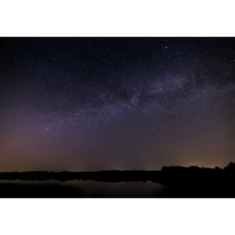 Serenity Night Lake Landscape Mural for Bedroom Starry Sky Wall Decor, Optional Size Clearhalo 'Wall Decor' 'Wall Mural' 1785214