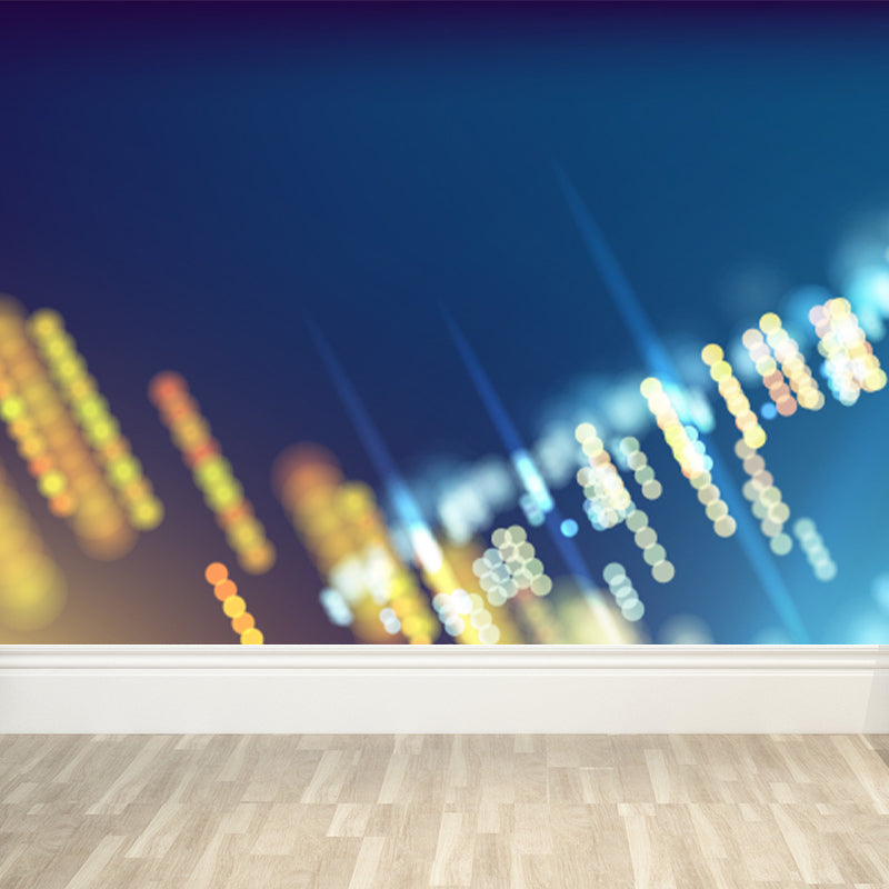 Fictional Abstract Mural Decal Pastel Color Dining Room Wall Covering, Personalized Yellow Clearhalo 'Wall Decor' 'Wall Mural' 1785236