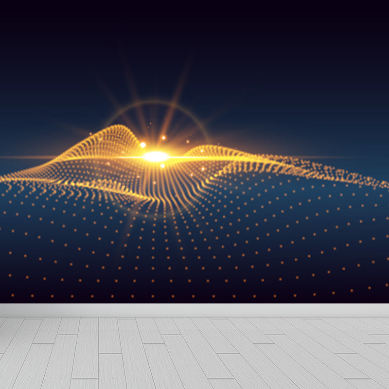 Fictional Abstract Mural Decal Pastel Color Dining Room Wall Covering, Personalized Light Blue Clearhalo 'Wall Decor' 'Wall Mural' 1785241