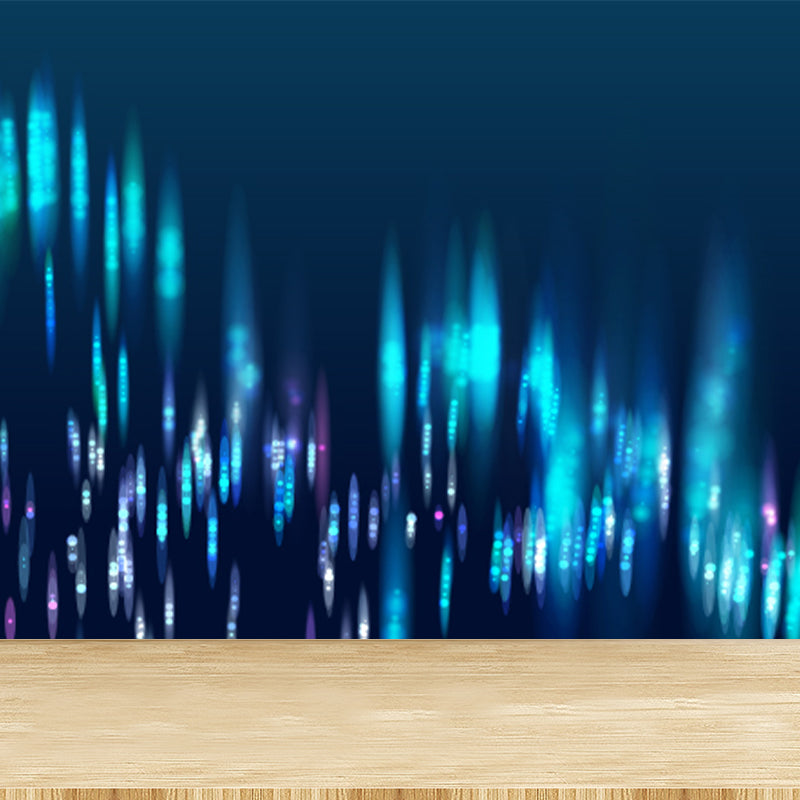 Fictional Abstract Mural Decal Pastel Color Dining Room Wall Covering, Personalized Blue Clearhalo 'Wall Decor' 'Wall Mural' 1785251