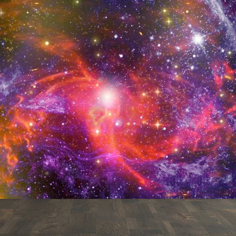 Full Size Illustration Modern Mural Decal with Sky Scene in Soft Color, Made to Measure Purple Clearhalo 'Wall Decor' 'Wall Mural' 1785330