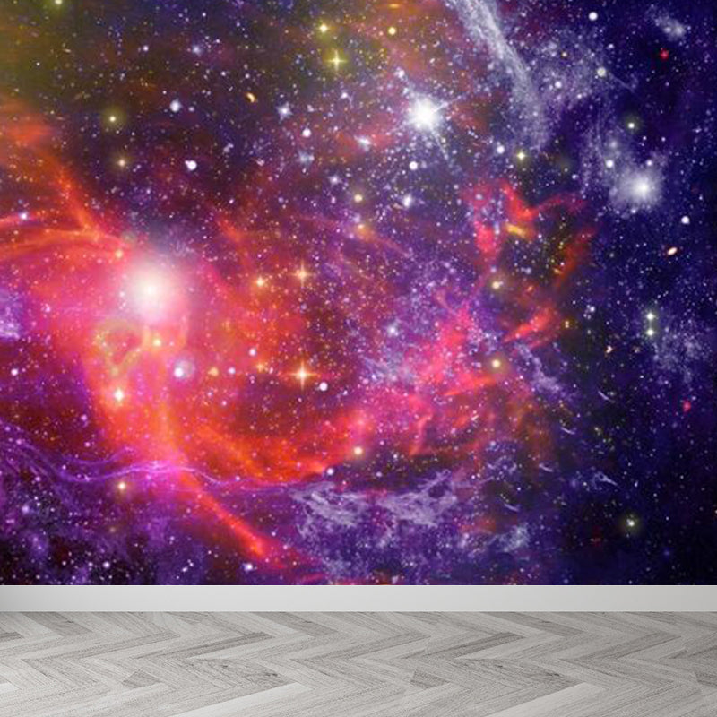 Full Size Illustration Modern Mural Decal with Sky Scene in Soft Color, Made to Measure Clearhalo 'Wall Decor' 'Wall Mural' 1785332