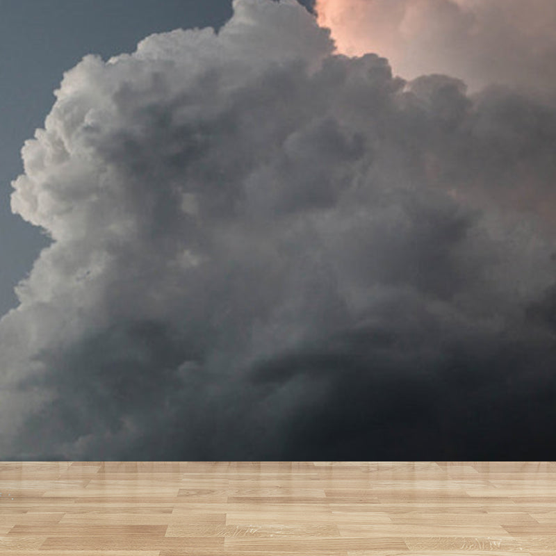 Full Size Illustration Modern Mural Decal with Sky Scene in Soft Color, Made to Measure Clearhalo 'Wall Decor' 'Wall Mural' 1785351