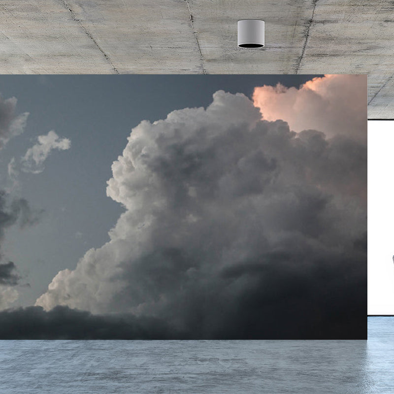 Full Size Illustration Modern Mural Decal with Sky Scene in Soft Color, Made to Measure Clearhalo 'Wall Decor' 'Wall Mural' 1785352