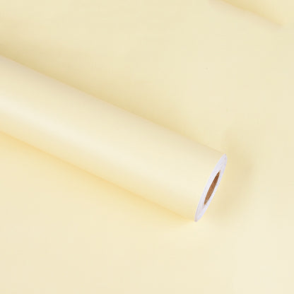 Macarons White Solid Color 48.4 sq ft. Self-Adhesive Water-Resistant Wallpaper Beige Clearhalo 'Modern wall decor' 'Modern' 'Wallpaper' Wall Decor' 1785383