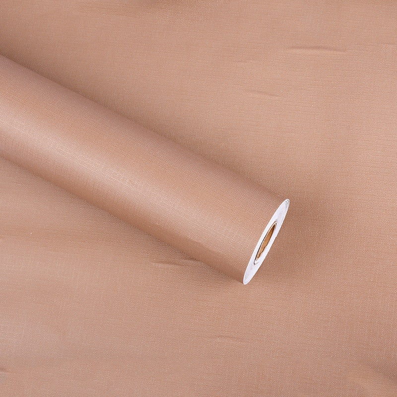 Macarons White Solid Color 48.4 sq ft. Self-Adhesive Water-Resistant Wallpaper Coffee Clearhalo 'Modern wall decor' 'Modern' 'Wallpaper' Wall Decor' 1785385