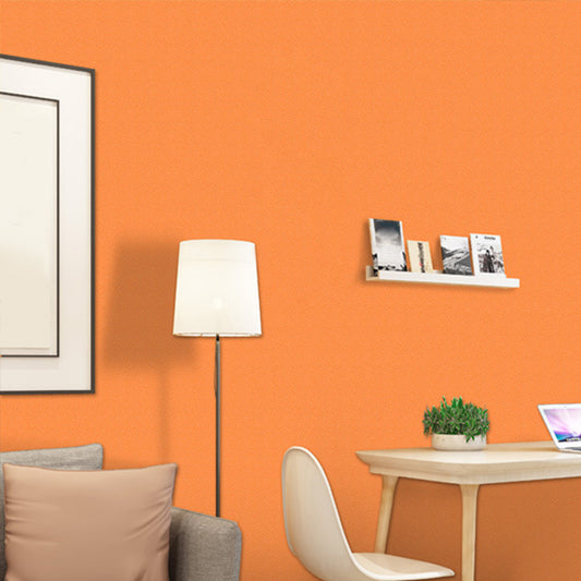 64.6 sq ft. Scandinavian Pure Color Self-Adhesive Wallpaper with Lightness Orange Clearhalo 'Modern wall decor' 'Modern' 'Wallpaper' Wall Decor' 1785391