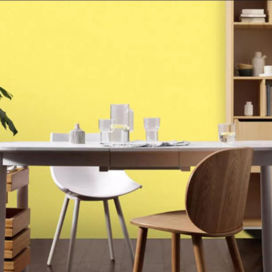 64.6 sq ft. Scandinavian Pure Color Self-Adhesive Wallpaper with Lightness Yellow Clearhalo 'Modern wall decor' 'Modern' 'Wallpaper' Wall Decor' 1785392