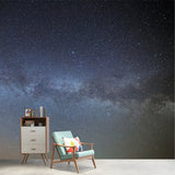 Grey-Blue Milky Way Mural Wallpaper Stain Resistant Modernist Bedroom Wall Decor