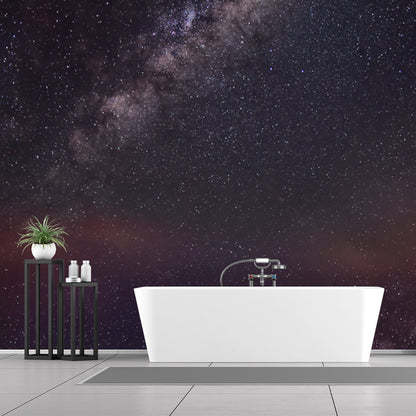 Galaxy Dazzling Stars Wallpaper Mural Modern Non-Woven Cloth Wall Art in Blue-Purple Blue-Purple Clearhalo 'Wall Decor' 'Wall Mural' 1785430