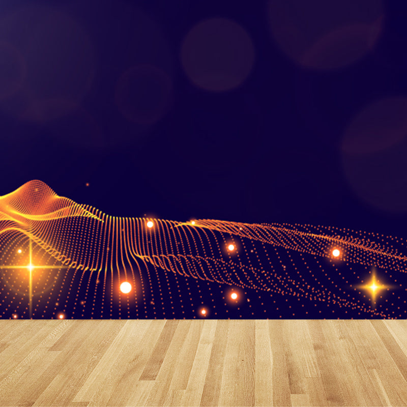 Sci-Fi Abstract Pattern Wall Mural Light Color Decorative Wall Covering for Living Room Orange Clearhalo 'Wall Decor' 'Wall Mural' 1785440