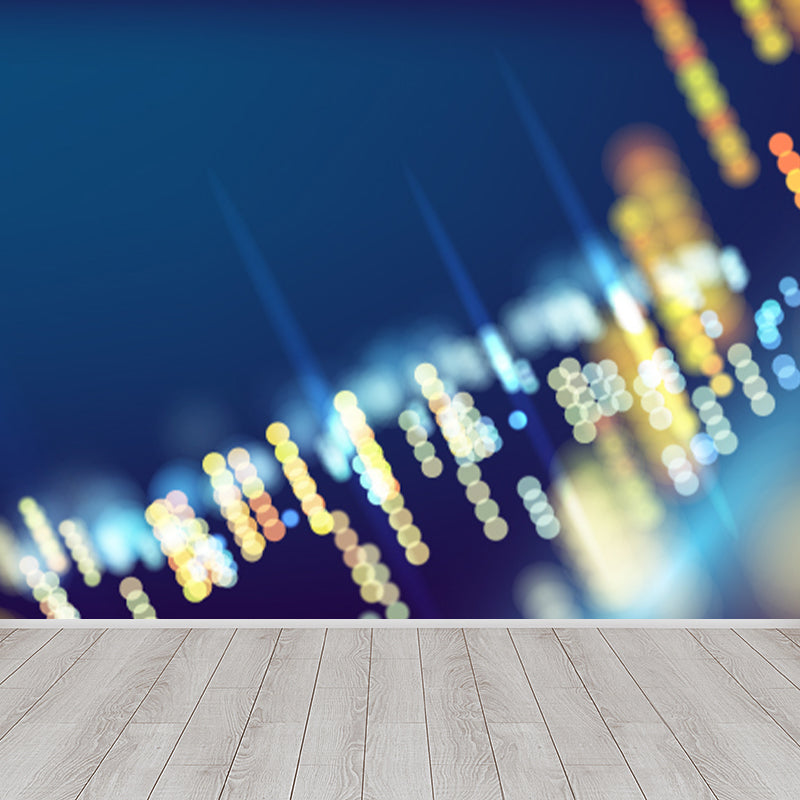 Sci-Fi Abstract Pattern Wall Mural Light Color Decorative Wall Covering for Living Room Yellow Clearhalo 'Wall Decor' 'Wall Mural' 1785445